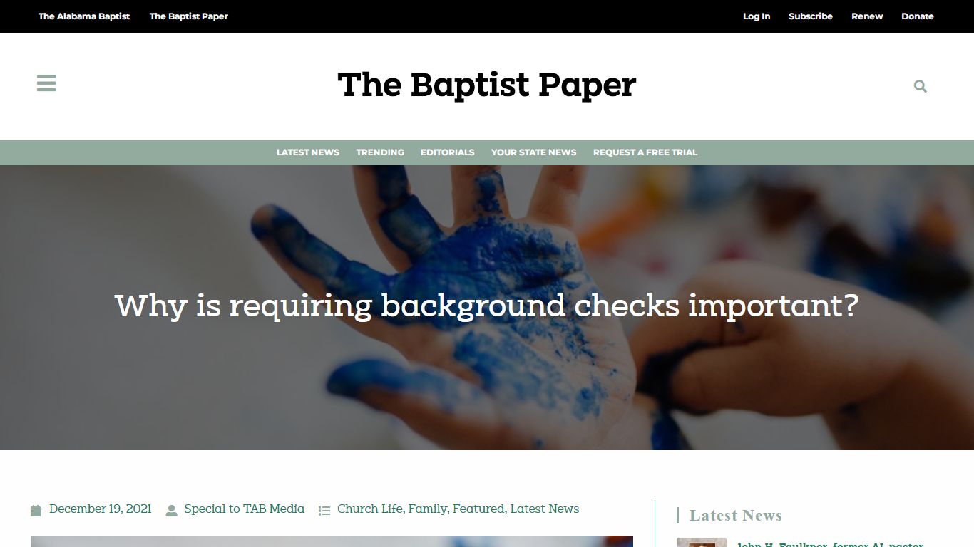 Why is requiring background checks important? - The Baptist Paper
